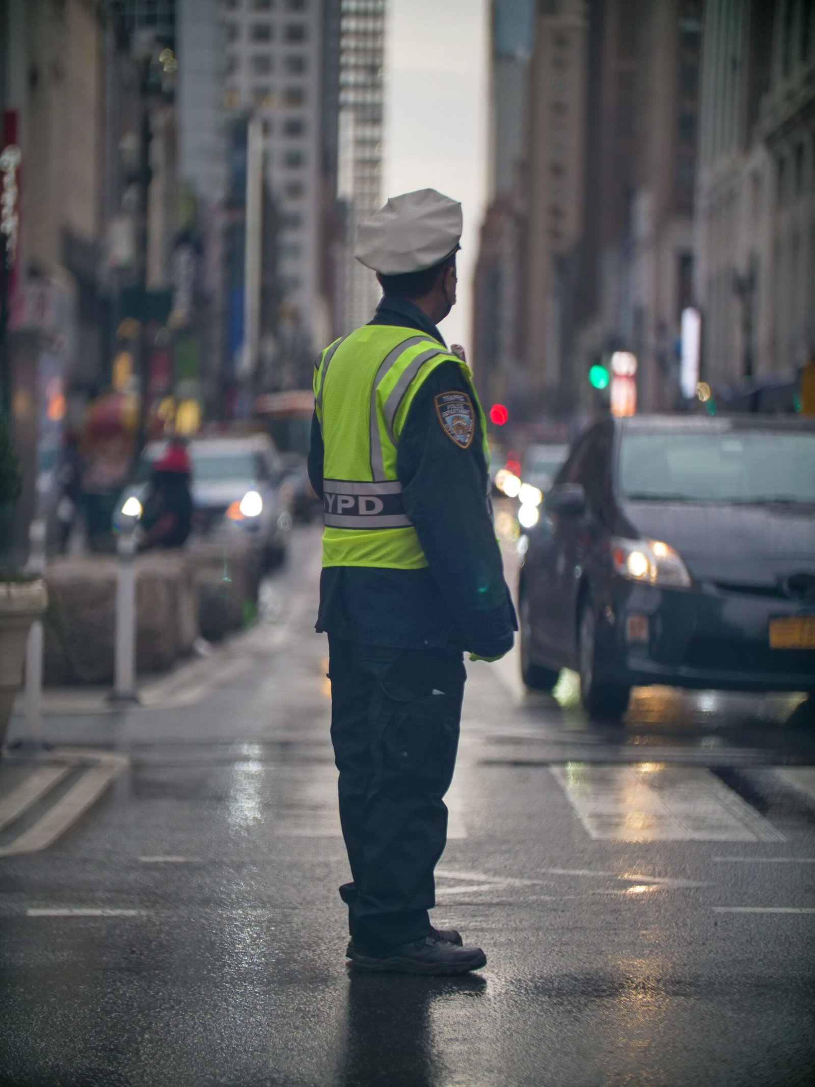 Elemento de seguridad privada en sitio de trabajo