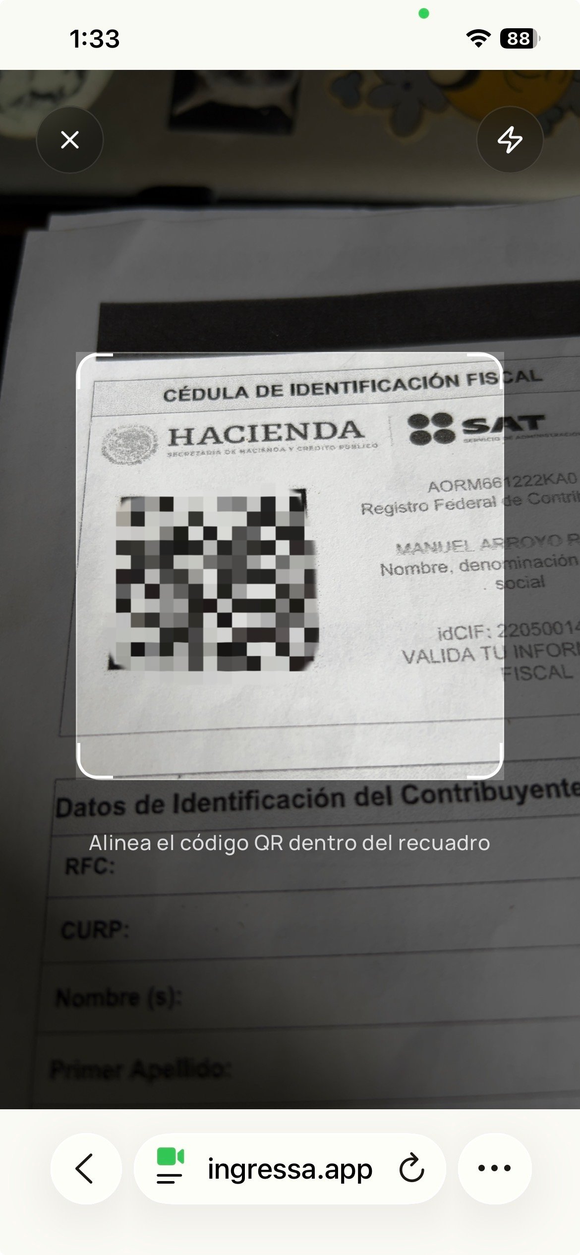 Escaneo QR